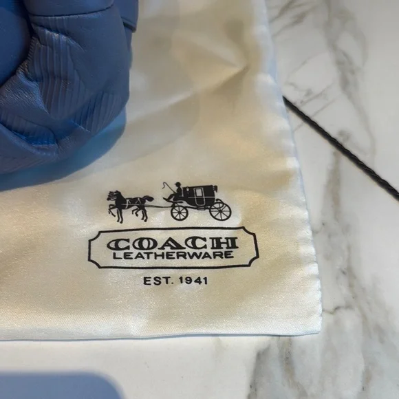 Coach Embossed Blue Satchel - Picture 9 of 9